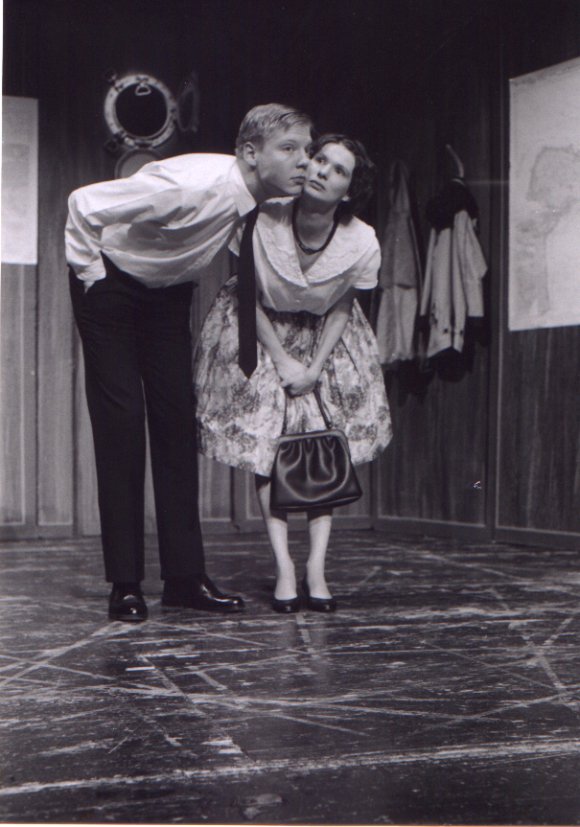 Marc Gelhart und Martina Hofmann (damals Jahn) als Edu Hollesen und Betty Groß in "In Luuv un Lee die Liebe", Spielzeit 1999/00